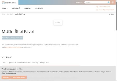 Zobrazit webové stránky NEXTCLINIC Alergologická a imunologická ambulance - MUDr. Pavel Štipl