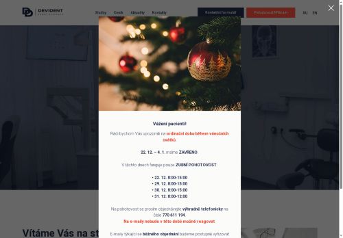 Zobrazit webové stránky Zubní ordinace DEVIDENT