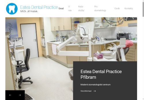 Zobrazit webové stránky Stomatologické centrum Estea Dental Practice Příbram - MUDr. Jiří Hrabák