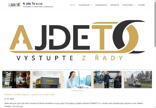 Webové stránky A Jde To s.r.o., Nížkovice
