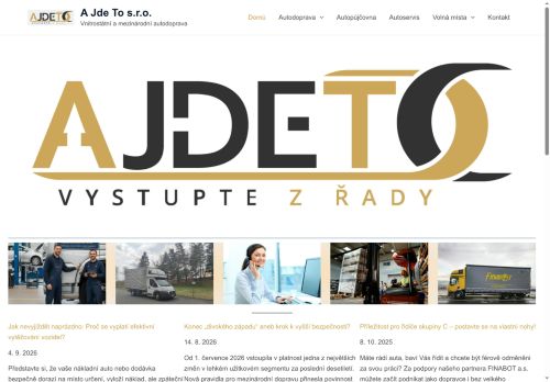 Webové stránky A Jde To s.r.o., Nížkovice