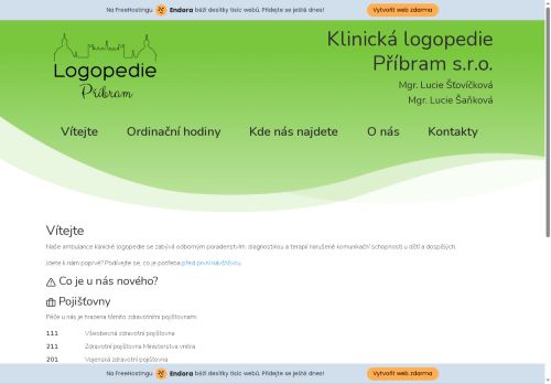 Zobrazit webové stránky Ambulance klinické logopedie - Mgr. Lucie Šťovíčková, Mgr. Lucie Šaňková