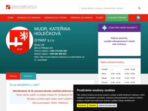 Gynekologická ambulance GYMAT s.r.o. - MUDr. Kateřina Holečková
