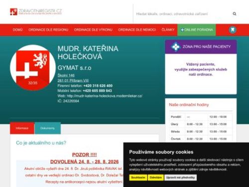 Gynekologická ambulance GYMAT s.r.o. - MUDr. Kateřina Holečková