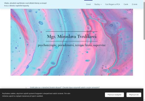 Zobrazit webové stránky Psychoterapeutické poradenství - Mgr. Miroslava Tvrdíková