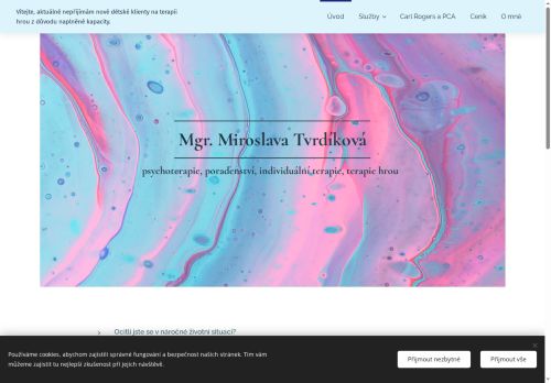 Zobrazit webové stránky Psychoterapeutické poradenství - Mgr. Miroslava Tvrdíková