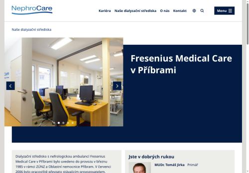 Zobrazit webové stránky Nefrologická ambulance Fresenius Medical Care