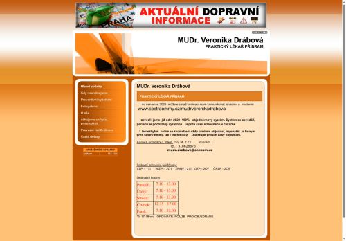Zobrazit webové stránky Praktický lékař pro dospělé - MUDr. Veronika Drábová