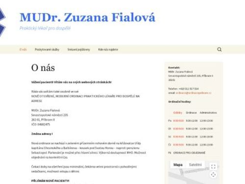 Praktický lékař pro dospělé - MUDr. Zuzana Fialová