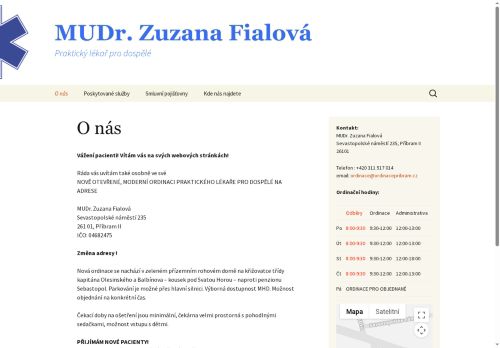 Zobrazit webové stránky Praktický lékař pro dospělé - MUDr. Zuzana Fialová