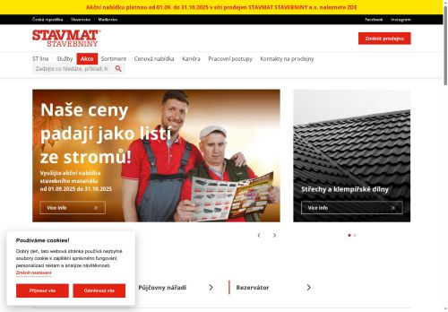 STAVMAT STAVEBNINY a.s. nabízí práci na pozici obchodní zástupce (m/ž) v obci Kyjov