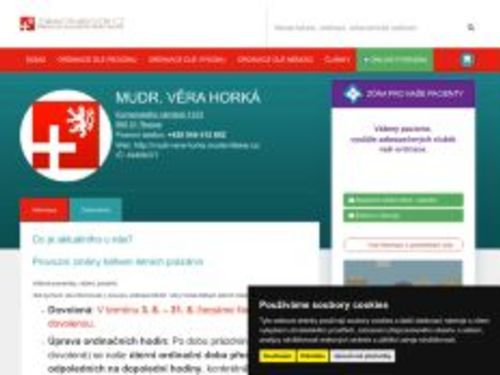 Praktický lékař pro dospělé - MUDr. Věra Horká