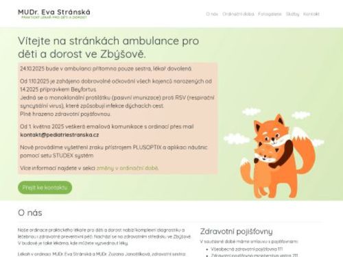 Praktický lékař pro děti a dorost - MUDr. Eva Stránská