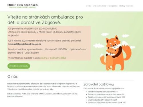 Praktický lékař pro děti a dorost - MUDr. Eva Stránská