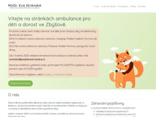 Praktický lékař pro děti a dorost - MUDr. Eva Stránská