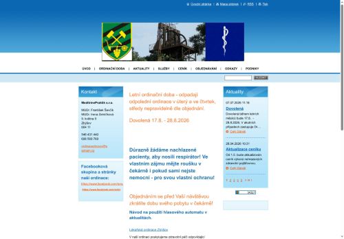 Zobrazit webové stránky Praktický lékař pro dospělé MeditrinePraktik s.r.o. - MUDr. František Ševčík, MUDr. Irena Zelníčková