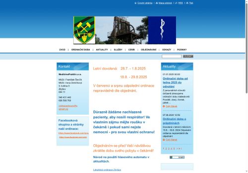 Zobrazit webové stránky Praktický lékař pro dospělé MeditrinePraktik s.r.o. - MUDr. František Ševčík, MUDr. Irena Zelníčková