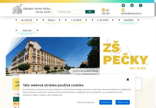 Webové stránky Základní škola Pečky, okres Kolín, Pečky