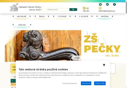 Webové stránky Základní škola Pečky, okres Kolín, Pečky