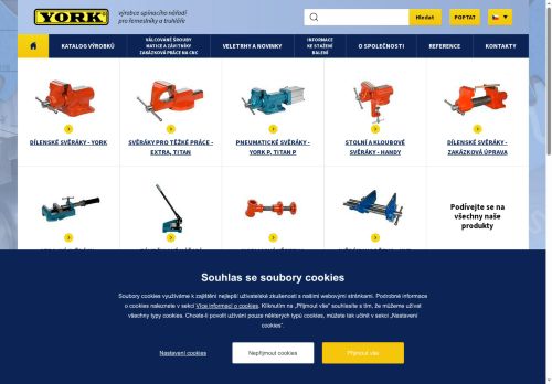 Webové stránky YORK s.r.o., Dobříš