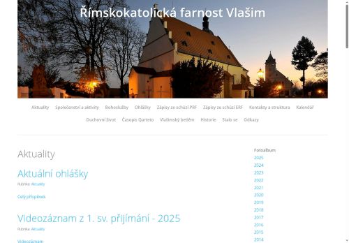 Zobrazit webové stránky Římskokatolická farnost Vlašim
