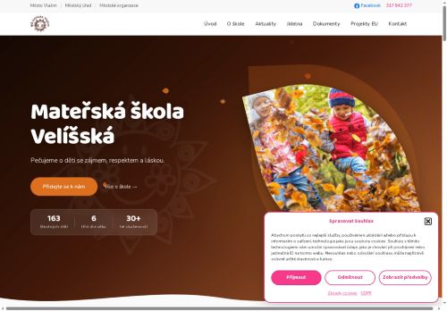 Zobrazit webové stránky Mateřská škola Velíšská Vlašim