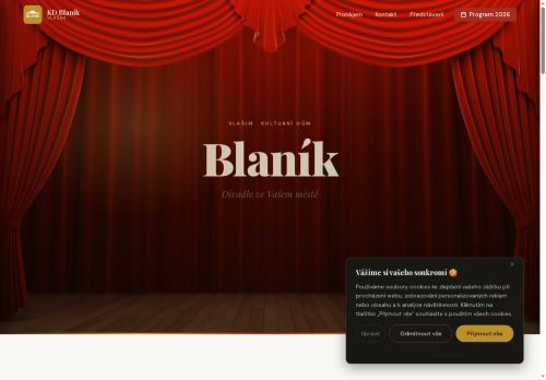 Zobrazit webové stránky Kulturní dům Blaník Vlašim