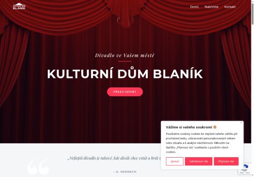 Zobrazit webové stránky Kulturní dům Blaník Vlašim