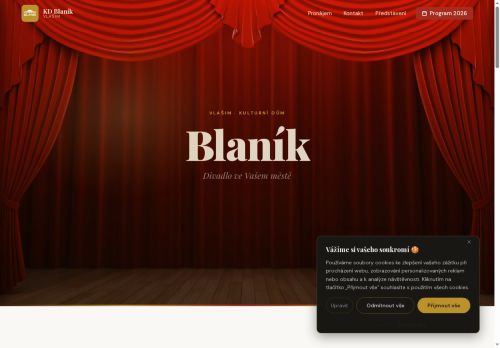 Zobrazit webové stránky Kulturní dům Blaník Vlašim