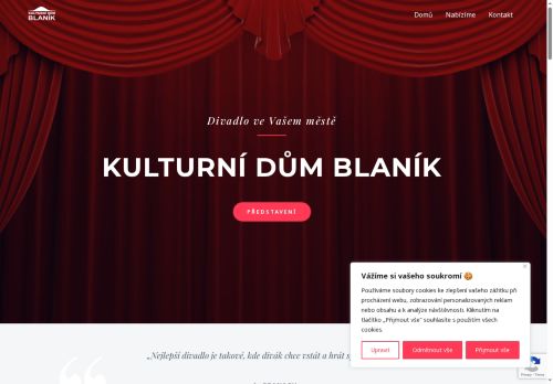 Zobrazit webové stránky Kulturní dům Blaník Vlašim