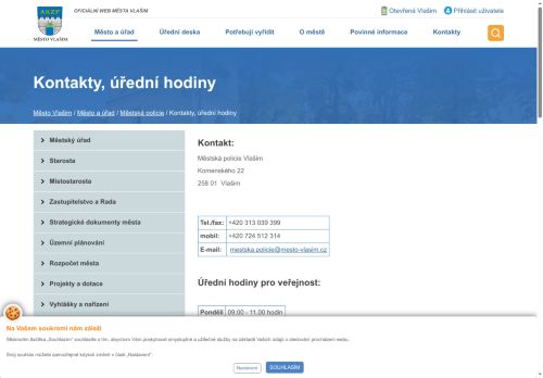 Zobrazit webové stránky Městská policie Vlašim