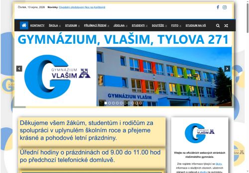 Zobrazit webové stránky Gymnázium Vlašim