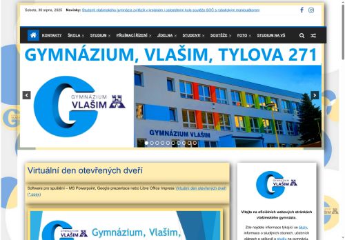Zobrazit webové stránky Gymnázium Vlašim