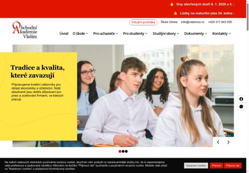 Zobrazit webové stránky Obchodní akademie Vlašim