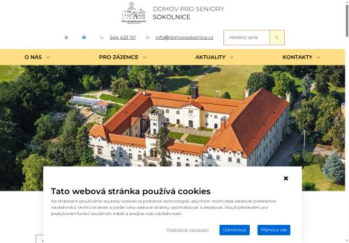 Webové stránky Domov pro seniory Sokolnice, příspěvková organizace, Sokolnice