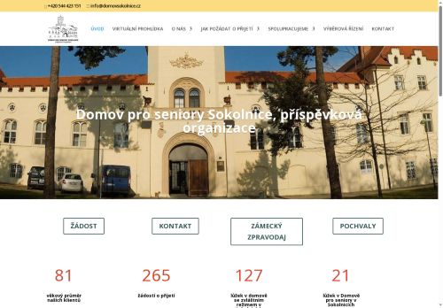 Domov pro seniory Sokolnice, příspěvková organizace nabízí práci na pozici Kuchař/ka v obci Sokolnice