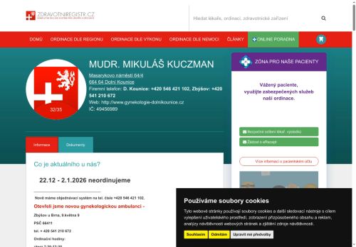 Zobrazit webové stránky Gynekologie - MUDr. Mikuláš Kuczman