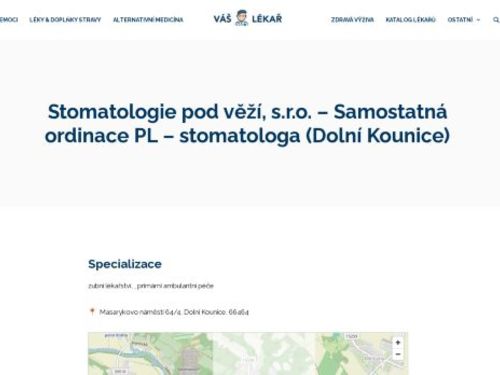 Zubní ordinace Stomatologie pod věží -  MDDr. Jaromír Zapletal