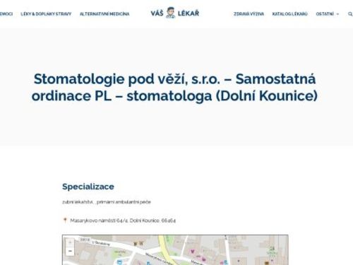 Zubní ordinace Stomatologie pod věží -  MDDr. Jaromír Zapletal