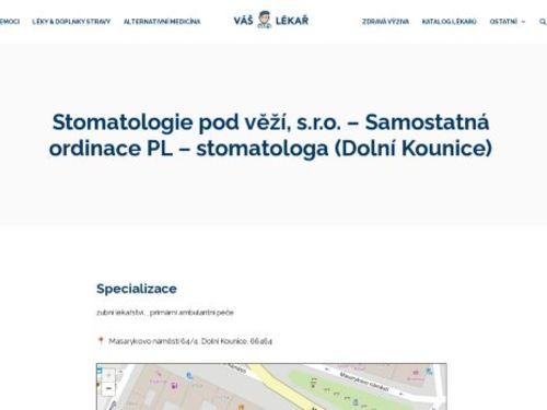 Zubní ordinace Stomatologie pod věží -  MDDr. Jaromír Zapletal