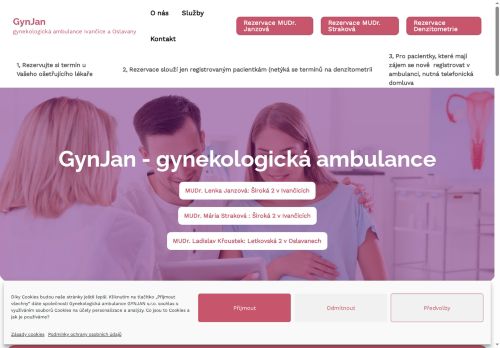 Zobrazit webové stránky Gynekologie GynJan - MUDr. Lenka Janzová