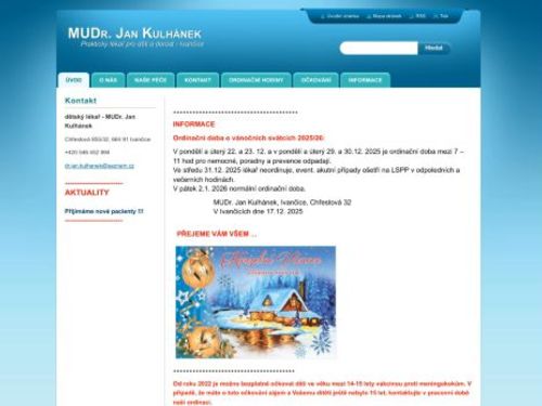 Praktický lékař pro děti a dorost - MUDr. Jan Kulhánek