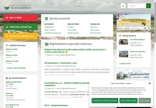 Zobrazit webové stránky Obecní úřad Sudoměřice