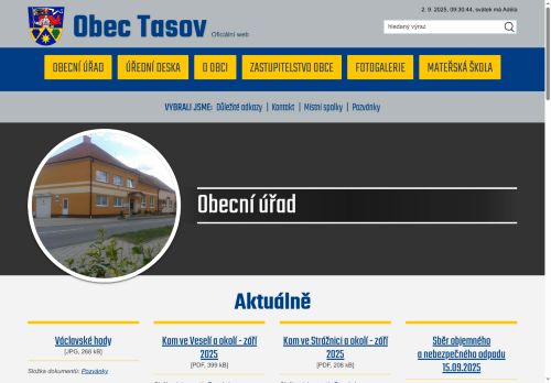 Zobrazit webové stránky Obecní úřad Tasov