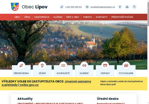 Zobrazit webové stránky Obecní úřad Lipov