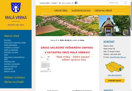 Zobrazit webové stránky Obecní úřad Malá Vrbka