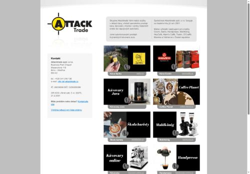 Webové stránky ATTACKTRADE spol.s r.o., Modřice
