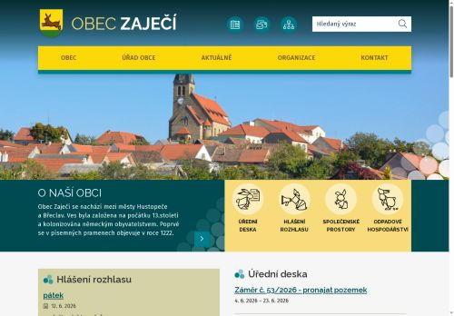 Zobrazit webové stránky Obecní úřad Zaječí
