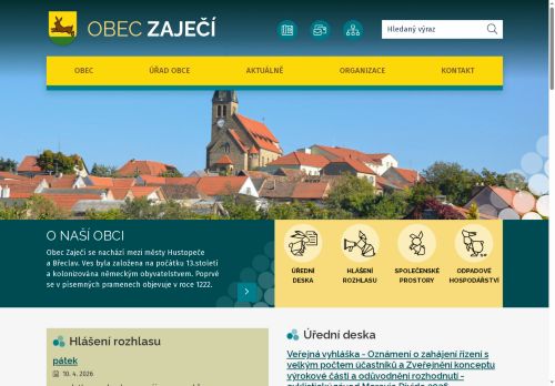 Zobrazit webové stránky Obecní úřad Zaječí