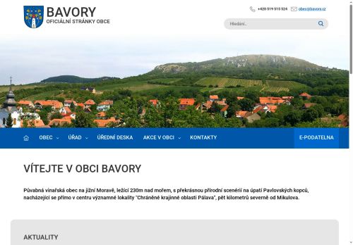 Zobrazit webové stránky Obecní úřad Bavory